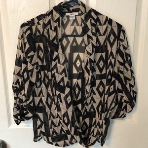 Bar III Geometric Print Blouse